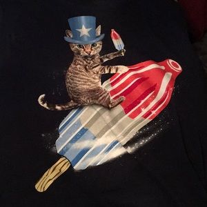 Patriotic kitty tee